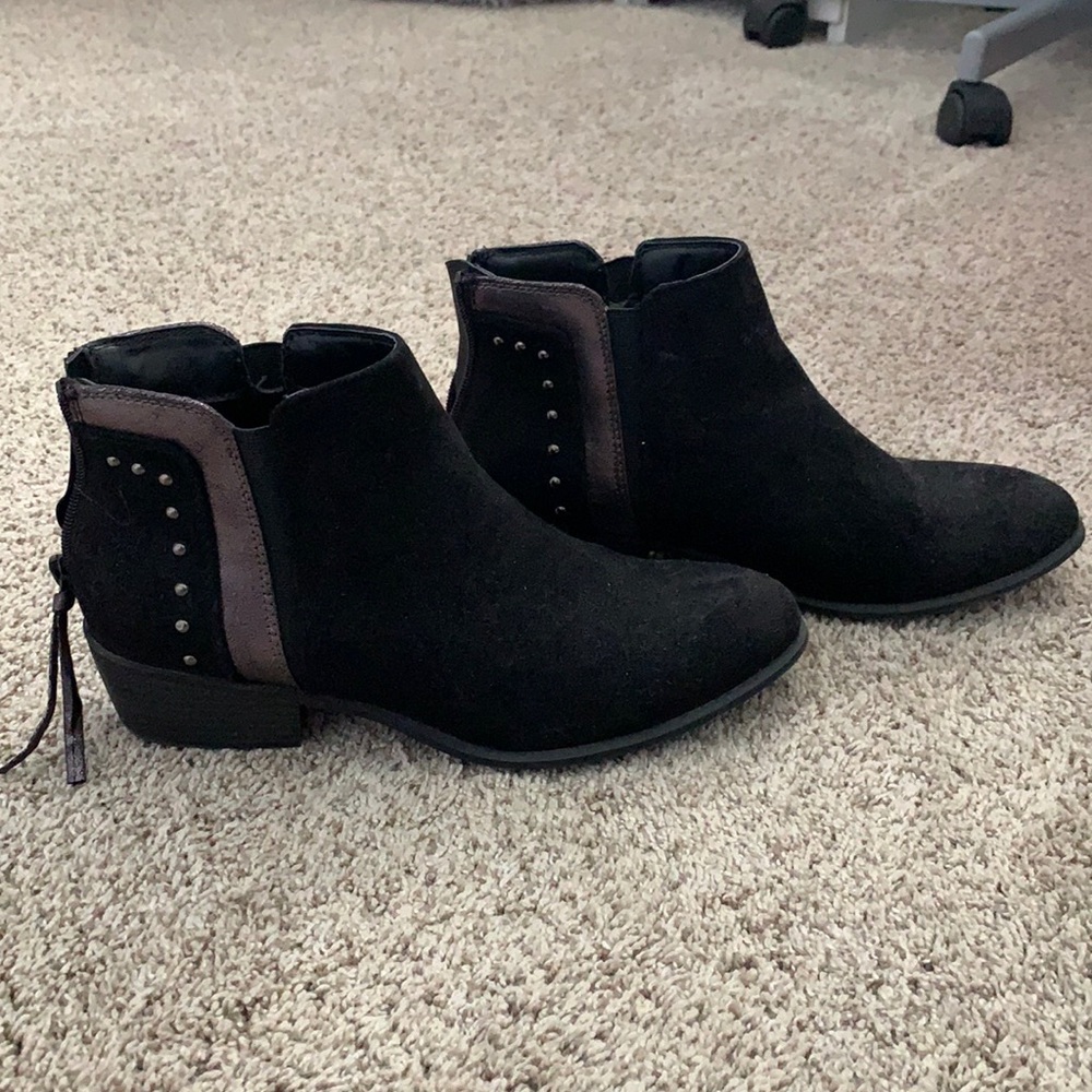 Black Booties with studs